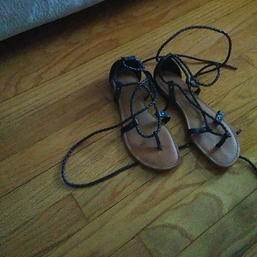 Lace up sandals